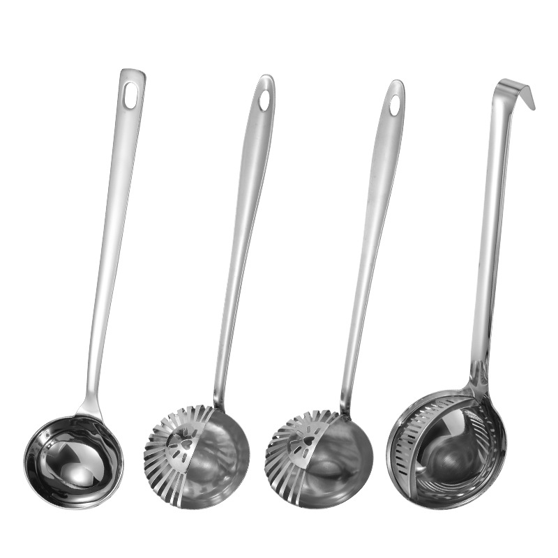 Factory hot pot ladle filter spoons stainless steel filter spoon skimmer soup spoon