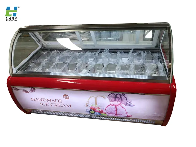 Gelato ice cream dipping cabinets/showcase freezers showcase ice cream table ice cream showcase - Refrigeration Equipment - 2