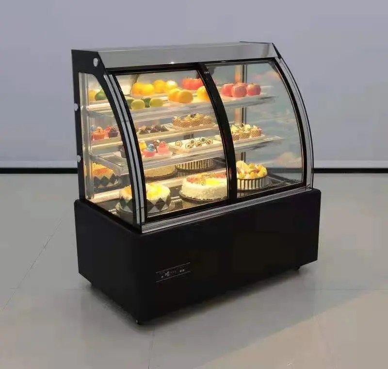 Factory Manufacturer Double Glass Cooling with countertop cake showcase display refrigerator For Cake and Bakery Store - Refrigeration Equipment - 4