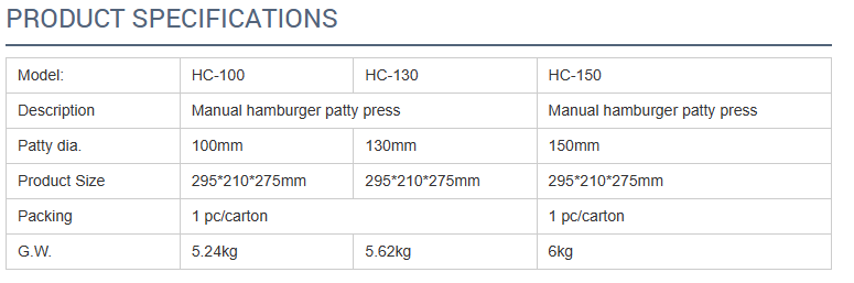 Hamburger patty press maker machine burger patty machine manual type hamburger patties maker machine - Food processor - 1